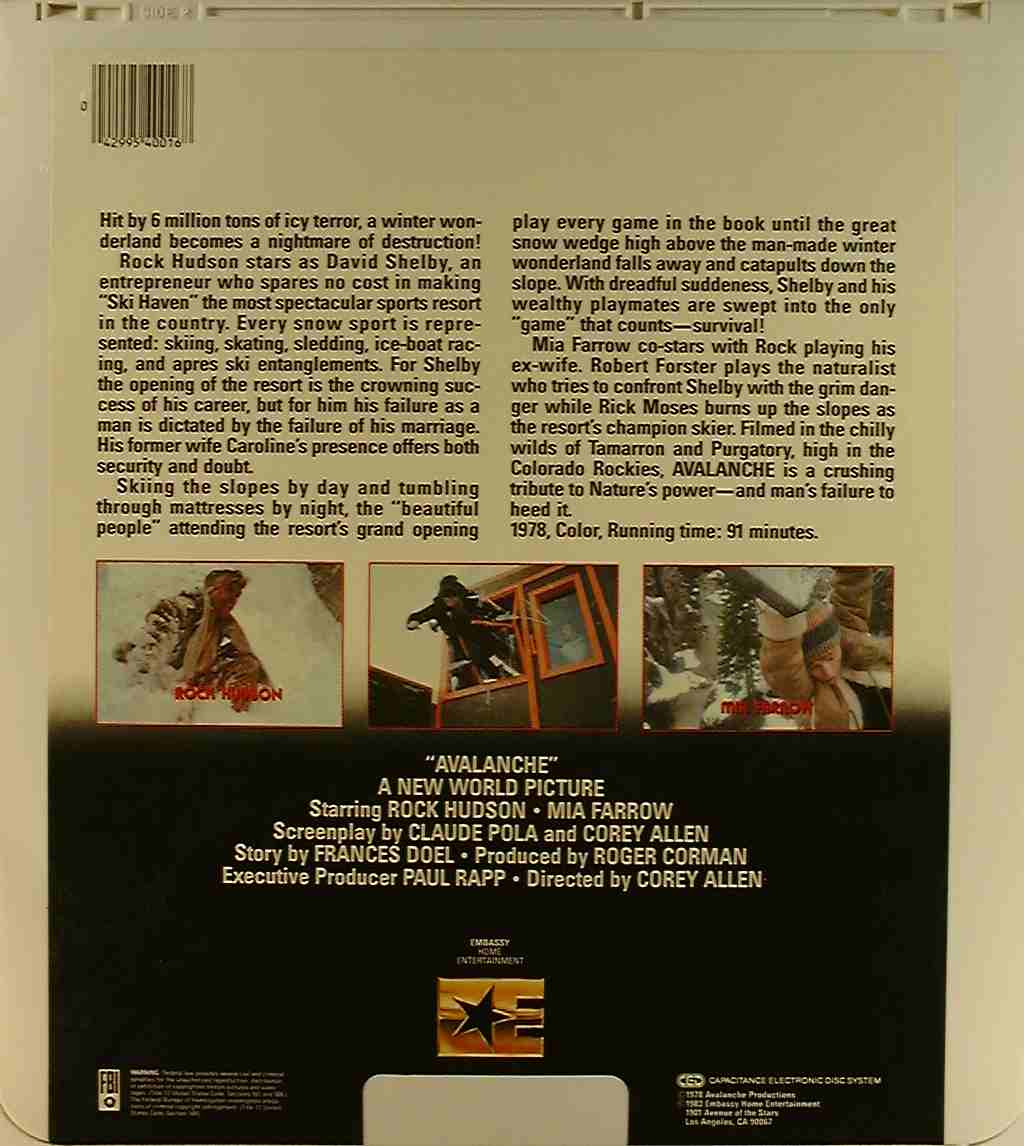 CED title precursor to the Blu-ray DVD movie disc format