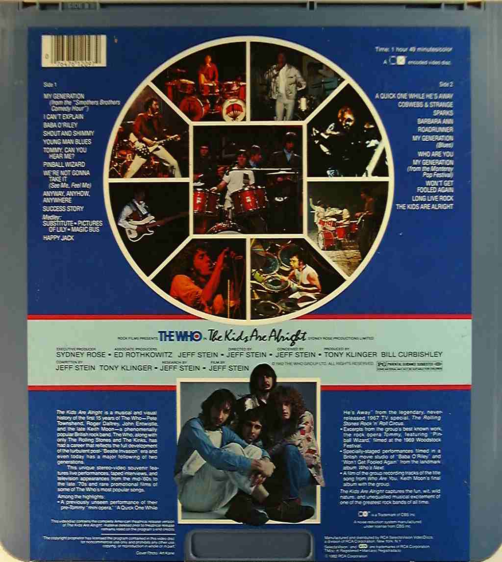 CED title precursor to the Blu-ray DVD movie disc format