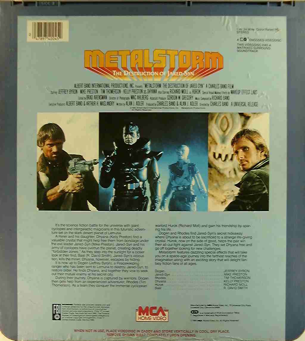 CED title precursor to the Blu-ray DVD movie disc format