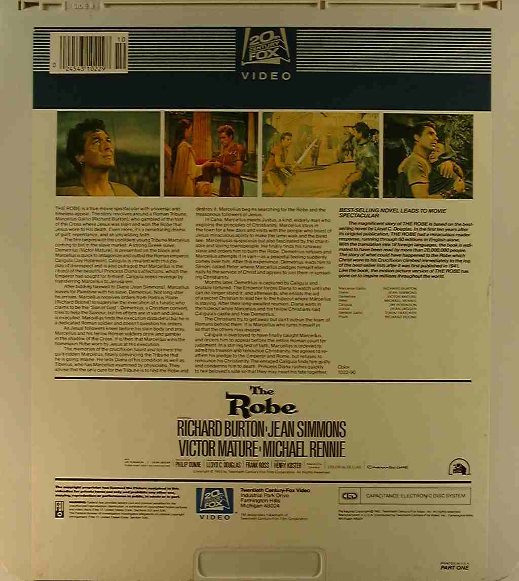 CED title precursor to the Blu-ray DVD movie disc format